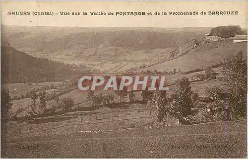 Cartes postales Salers (Cantal) Vue sur la Vallee de Fontange et de la Promenade de Barrouze