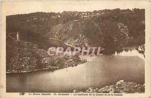 Cartes postales La Creuse illustree Crozant Le Confluent de la Creuse et de la Sedelle