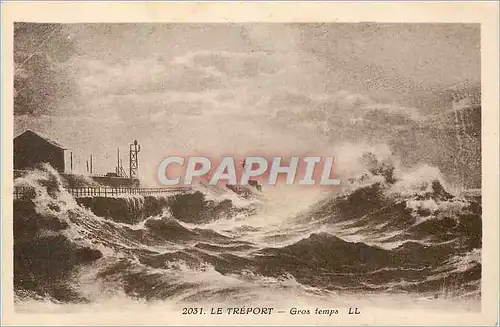 Cartes postales Le Treport Gros Temps