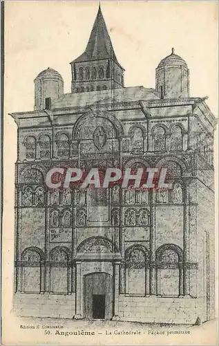 Cartes postales Angouleme La Cathedrale Facade primitive
