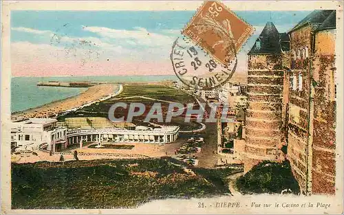 Cartes postales Dieppe Vue sur le Casino et la Plage