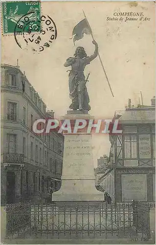 Cartes postales Compiegne Statue de Jeanne d'Arc