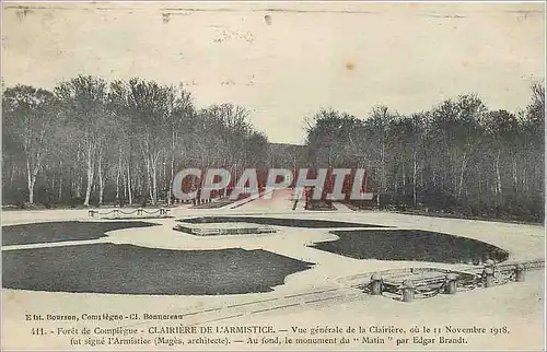 Cartes postales Etat Bourson Compiegne Foret de Compiegne Clairiere de l'Armestice Vue generale de la Clairiere