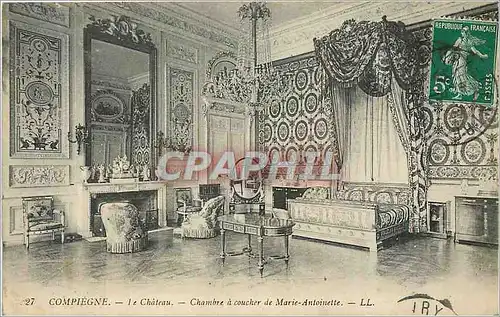 Ansichtskarte AK Compiegne Le Chateau Chambre de Marie Antoinette