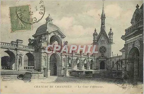 Cartes postales Chateau de Chantilly La Cour d'Honneur