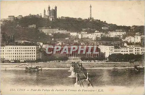 Ansichtskarte AK Lyon Pont du Palais de Justice et Coteau de Fourviere