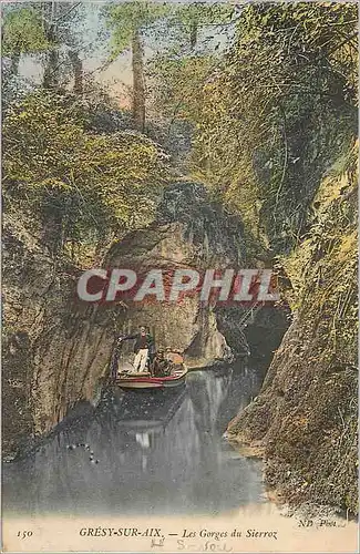 Cartes postales Gresy sur Aix Les Gorges du Sierroz Bateau