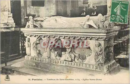 Cartes postales Pontoise Tombeau de Saint Gauthier 1154 Eglise Notre Dame