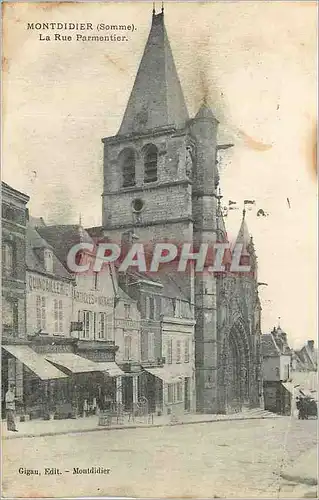 Cartes postales Montdidier (Somme) La Rue Parmentier