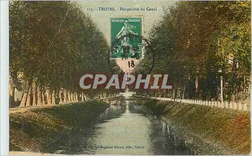 Cartes postales Troyes Perspective du Canal