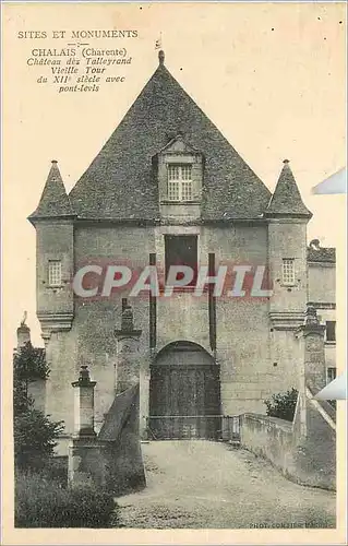 Cartes postales moderne Sites et Monuments Chalais (Charente) Chateau des Talleyrand Vieille Tour du XIIe siecle avec po