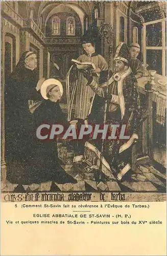 Cartes postales Eglise Abbatiale de St Savin Vie et quelques miracles de St Savin Peintures sur bois du XVe siec
