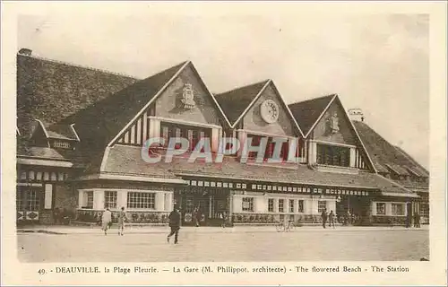 Cartes postales Deauville La Plage Fleurie La Gare (M Philippot architecte)