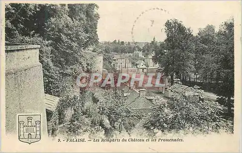 Cartes postales Falaise Les Remparts du Chateau et les Promenades