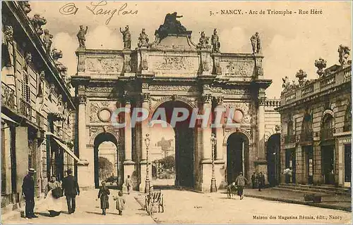 Cartes postales Nancy Arct de Triomphe Rue Here