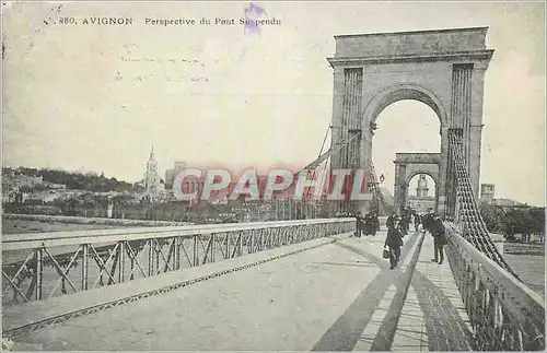 Ansichtskarte AK Avignon Perspective du Pont Suspendu