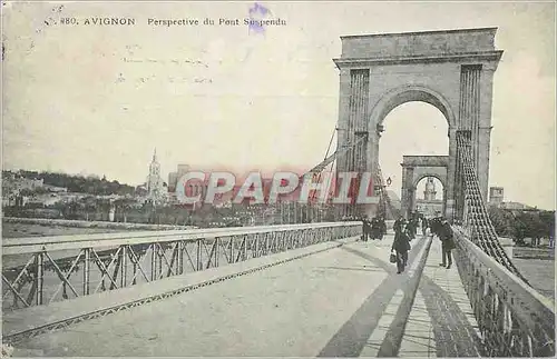 Cartes postales Avignon Perspective du Pont Suspendu