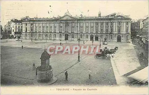 Cartes postales Toulouse Facade du Capitole (carte toilee)