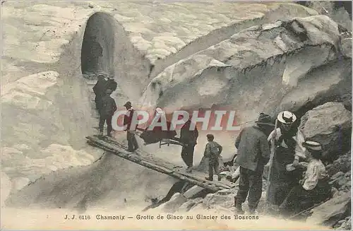 Ansichtskarte AK Chamonix Grotte de Glace au Glacier des Bossons Alpinisme