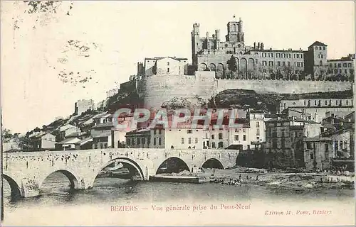 Cartes postales Beziers Vue generale prise du Pont Neuf