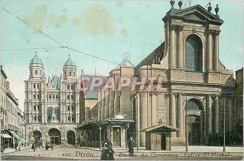 Ansichtskarte AK Dijon Bourse du Commerce Eglise St Michel