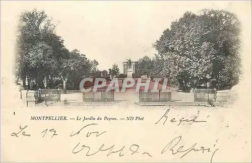 Ansichtskarte AK Montpellier Le Jardin du Peyron (carte 1900�