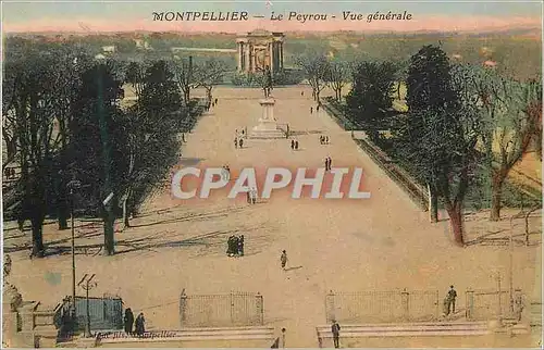 Cartes postales Montpellier Le Peyrou Vue Generale