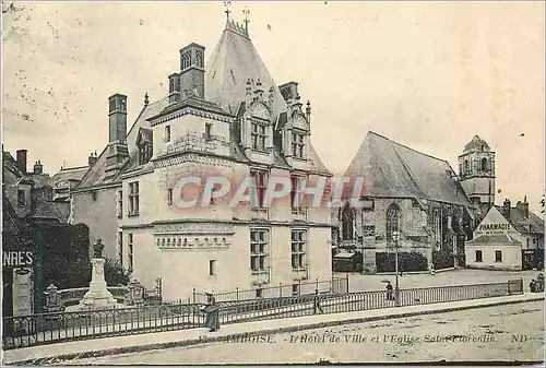 Ansichtskarte AK Amboise L'Hotel de Ville et l'Eglise