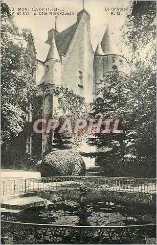 Cartes postales Montresor (I et L) XVe et XVIe s cote Nord Ouest Le Chateau