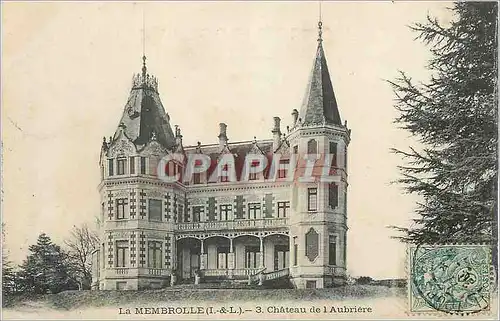 Cartes postales La Membrolle (I et L) Chateau de l'Aubriere