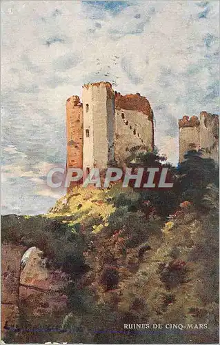 Cartes postales Les Sites de France Par Eug Bourgeois Bords de la Loire Ruines de Cinq Mars