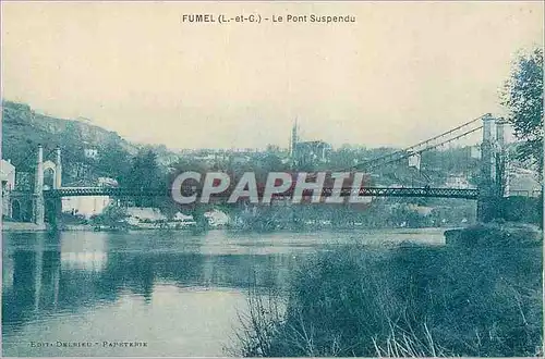 Cartes postales Fumel (L et G) Le Pont Suspendu