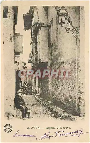 Cartes postales Agen Impasse Villeneuve