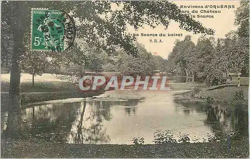 Cartes postales Environs d'Orleans Pare du chateau  La source du Loiret