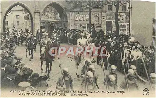 Ansichtskarte AK Orleans Fetes du 500e Anniversaire de Jeanne d'Arc (7 mai 1912) Grand Cortege Historique Halleba