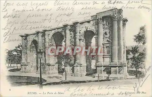 Ansichtskarte AK Reims La Porte de Mars (carte 1900)