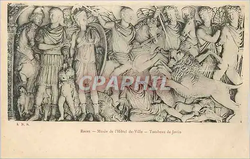 Cartes postales Reims Musee de l'Hotel de Ville Tombeau de Jovin (carte 1900)