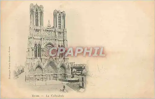 Cartes postales Reims La Cathedrale (carte 1900)