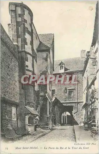 Cartes postales Mont Saint Michel La Porte du Roi et la Tour du Guet