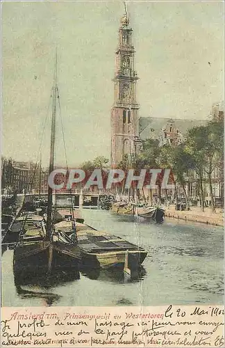 Cartes postales Amsterdam Prinsengruel Bateau