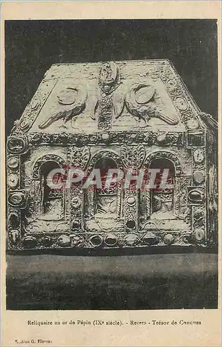 Ansichtskarte AK Reliquaire en or de Pepin (IXe siecle) Revers Tresor de Conques