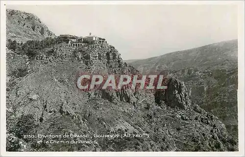 Moderne Karte Environs de Grasse Gourdon et le Chemin du Paradis