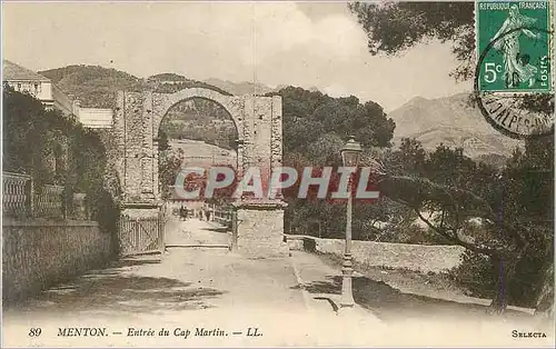 Cartes postales Menton Entree du Cap Martin