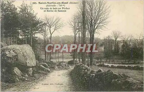 Cartes postales Saint Martin en Haut (Rhone) Un coin de bois au Pecher et Roche de Samson