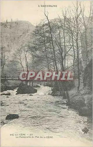 Ansichtskarte AK L'Auvergne Vic sur Cere La Passerelle du Pas de la Cere