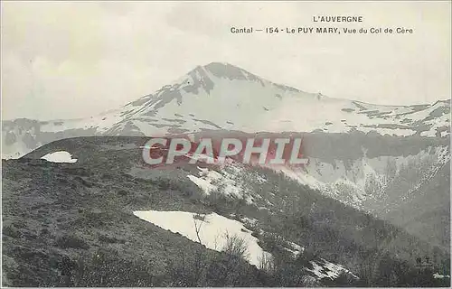 Cartes postales L'Auvergne Cantal Le Puy Mary Vue du Col de Cere