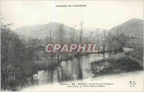 Ansichtskarte AK Paysage en Auvergne Cantal Murat les Rives de l'Alagnon Vue prise du Pont Notre Dame