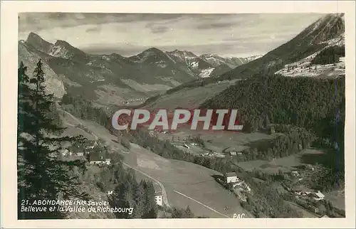 Cartes postales moderne Abondance Hte Savoie Bellevue et la Vallee de Richebourg