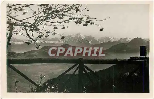 Cartes postales moderne Boege (Haute Savoie) Ermitage de Notre Dame des voirons Le Mont Blanc vu de la terrasse