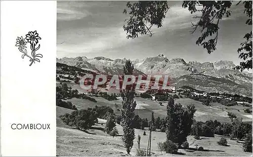 Cartes postales moderne Combloux (Haute Savoie) Chamonix Comboux et la Chaine des Aravis de la route Megeve a Saint Gerv